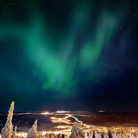 Chalet Otso 29, Kahden Makuuhuoneen Moekki Syoetteellae Valaistun Ladun Vieressae